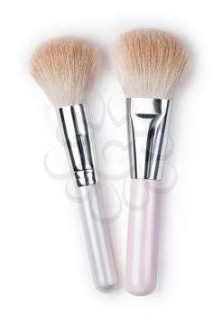 Cosmetic brushes on white 