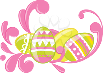 Royalty Free Clipart Image of Easter Eggs