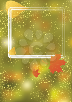 Autumn background with frame