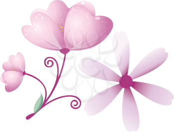 Purple flower - design element