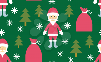 Christmas seamless background - Santa Claus and gifts