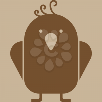 Bird icon - stylized art zoo icons set