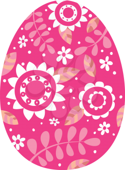 Easter egg - flower background for Easter celebration card