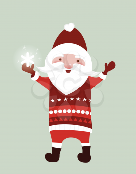Santa Claus with a snowflake