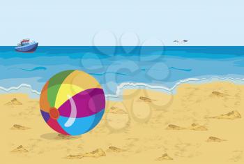 Royalty Free Clipart Image of a Beach Ball