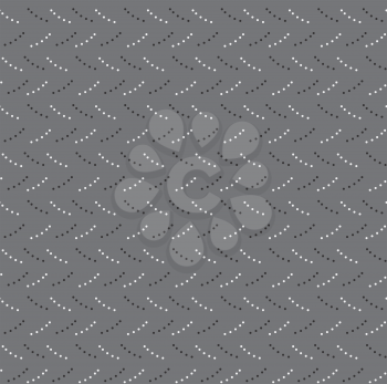 Seamless stylish geometric background. Modern abstract pattern. Flat monochrome design.Monochrome pattern with gray and black dotted short lines on gray.