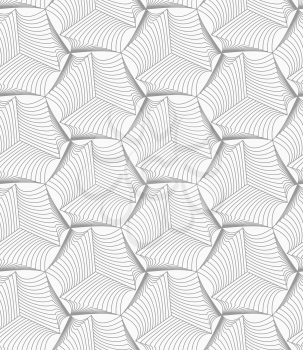Abstract geometric background. Seamless flat monochrome pattern. Simple design.Slim gray sea shells.