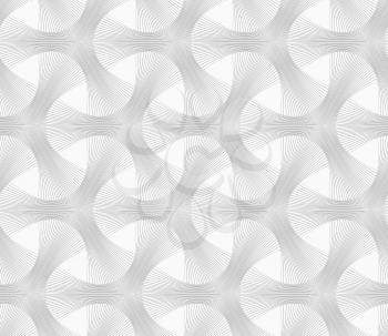 Abstract geometric background. Seamless flat monochrome pattern. Simple design.Slim gray striped tetrapods.