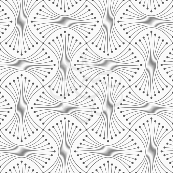 Gray seamless geometrical pattern. Simple monochrome texture. Abstract background.Slim gray sheaf with dots.