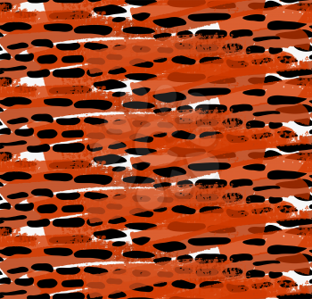 Artistic color brushed black dashes and orange grunge.Hand drawn with ink and marker brush seamless background.Abstract color splush and scribble design.