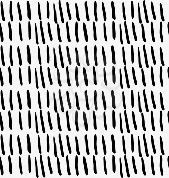 Black marker vertical strokes.Free hand drawn with ink brush seamless background. Abstract texture. Modern irregular tilable design.
