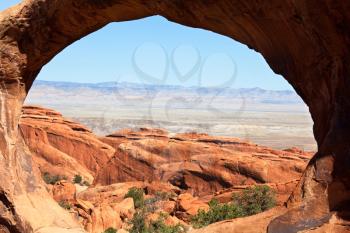 Royalty Free Photo of an Arch in Arches National Park in Utah