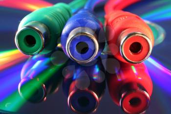 Royalty Free Photo of Multicoloured Computer Wires