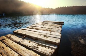 Royalty Free Photo of a Dock and Lake