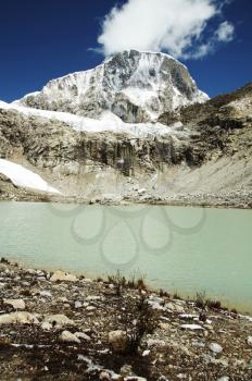 Royalty Free Photo of a Mountain Lake in the Cordilleras