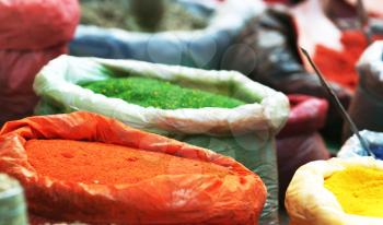 Royalty Free Photo of Spices in a Market