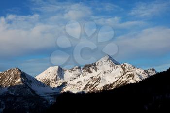 Winter Alp  mountains in Austria