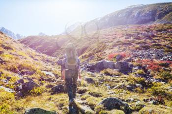 Hike in Kackar Mountains in eastern Turkey, autumn season.