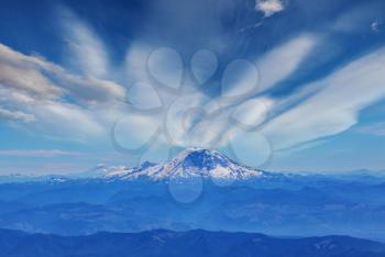 Beautiful mountain peak in  North Cascade Range, Washington,  USA