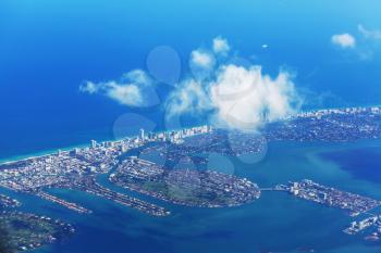 Aerial view of Miami, Florida, USA