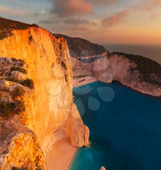 Beautiful sea landscapes on Zakynthos Island in Greece