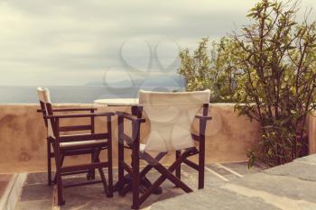 Beautiful resort terrace, Greece