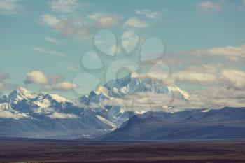 Denali (McKinley) peak in Alaska, USA