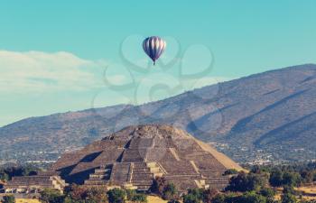 Balloons above Teotihuacan
