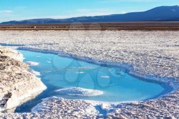 Ojo del Mar in a salt desert in the Jujuy Province, Argentina