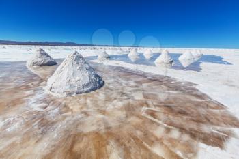 Salt flats on Bolivian Altiplano.