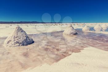 Salt flats on Bolivian Altiplano.