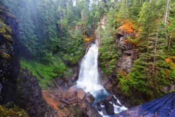 Beautiful waterfall in Vancouver island, Canada