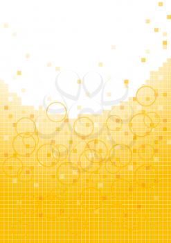 Royalty Free Clipart Image of an Orange Mosaic Background