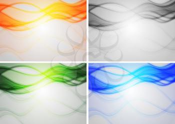 Royalty Free Clipart Image of a Set of Abstract Backgrounds