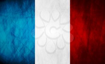 Royalty Free Clipart Image of a Grunge French Flag