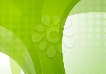 Abstract green wavy background. Vector design eps 10