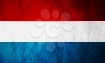 Grunge illustration of Netherlands flag. Vector background
