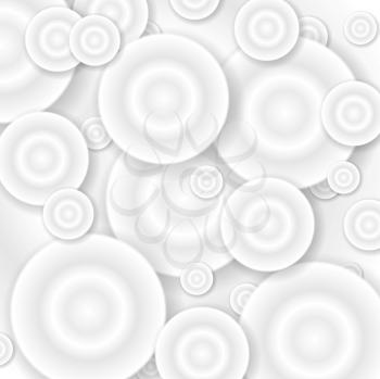 Abstract grey 3d circles background. Vector design