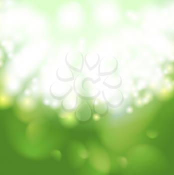 Green glow bokeh abstract background. Vector design