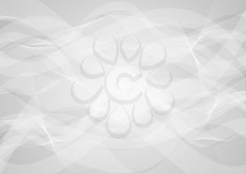 Abstract grey wavy elegant vector background