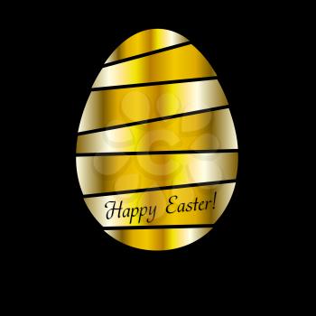 Golden Easter egg vector abstract background