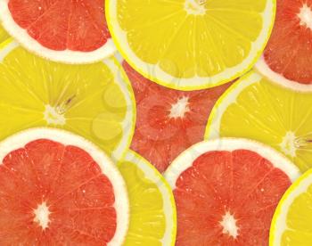 Royalty Free Photo of a Citrus Fruit Background