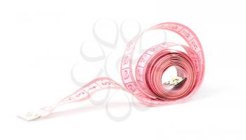 Measuring tape of the tailor for you design isolated on white