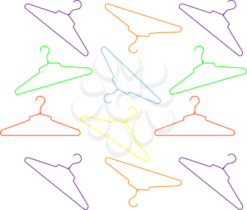 Shopping seamless pattern with hangers