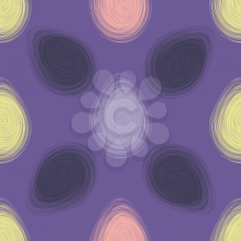 Happy Easter ultra violet seamless pattern. Vector illustration.