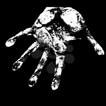 Royalty Free Clipart Image of a Handprint