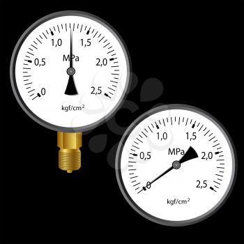 Royalty Free Clipart Image of a Gas Manometer