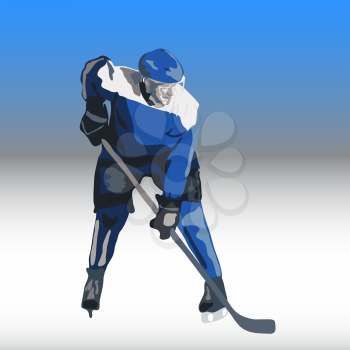 Royalty Free Clipart Image of a Hockey Player