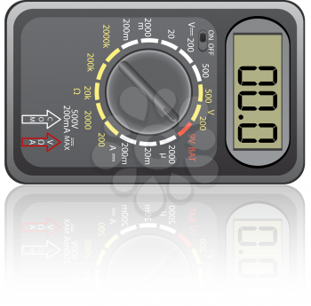 Royalty Free Clipart Image of a Digital Multimeter