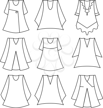 Royalty Free Clipart Image of a Set of Clothes
